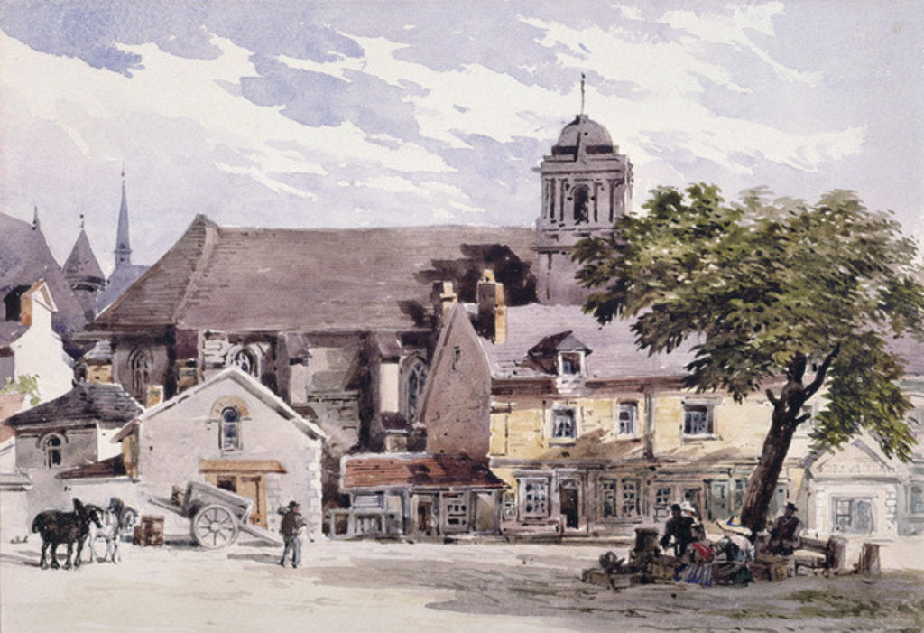 Detail of The Post House at Amboise by Charles Claude Pyne
