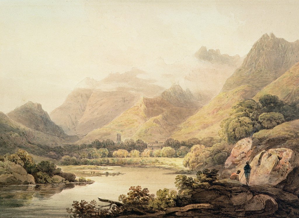 Detail of Ghirimeer, on the Upper Lake of Killarney by Francis Nicholson