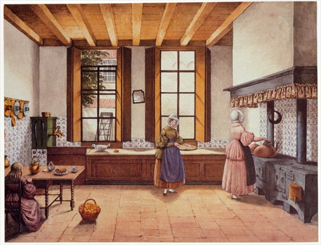 Detail of Kitchen of the Zwijnshoofd Hotel at Arnhem, 1838 by Mary Ellen Best