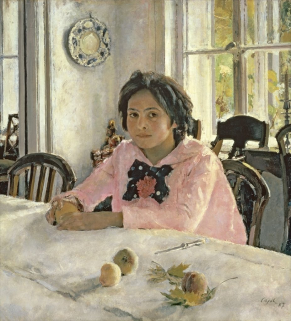 Detail of Girl with Peaches, 1887 by Valentin Aleksandrovich Serov