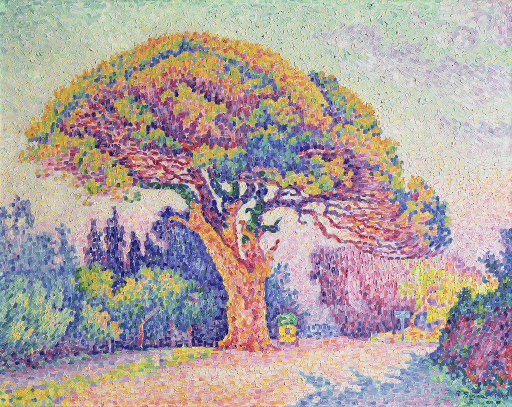 Detail of The Pine Tree at St. Tropez, 1909 by Paul Signac
