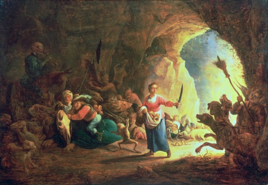 Detail of The Gates of Hades by David III (attr. to) Ryckaert