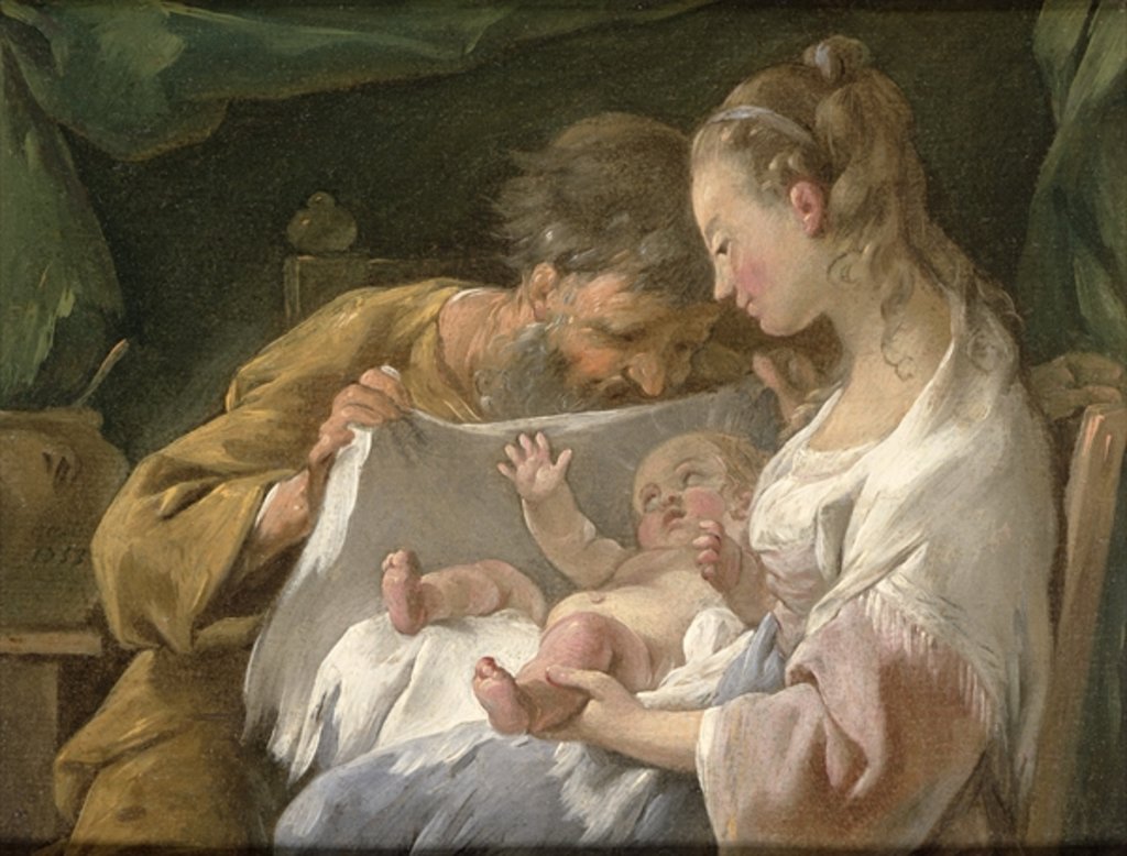 Detail of The Holy Family, 18th century by Noel Halle