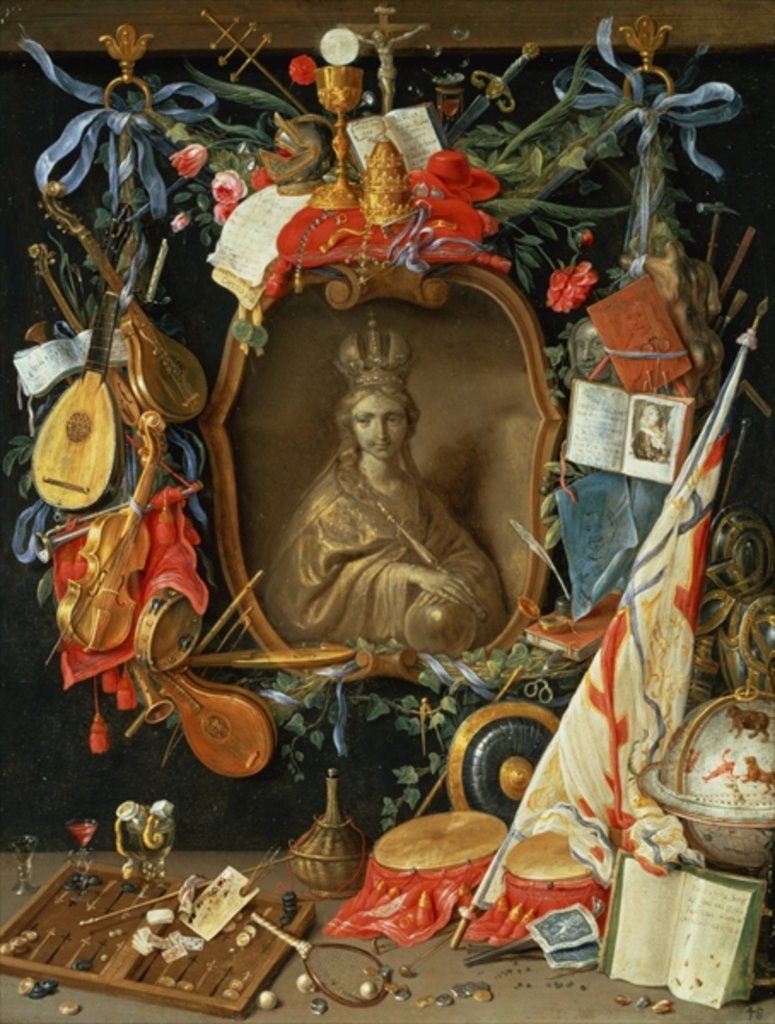 Detail of Ecclesia Surrounded by Symbols of Vanity by Jan van the Elder Kessel