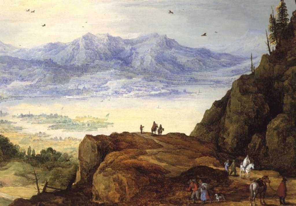 Detail of Mountain Landscape by J. & Momper J. de (1564-1635) Brueghel