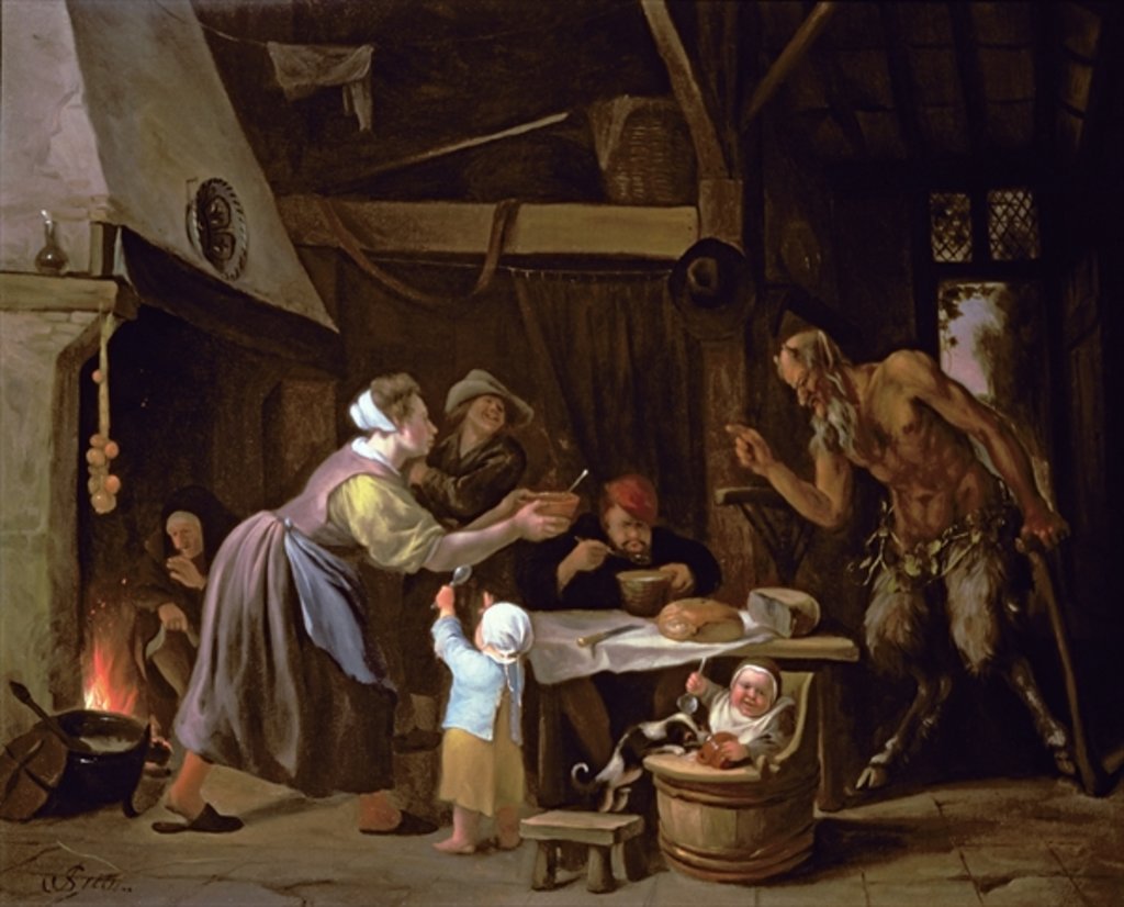 Detail of The Satyrs and the Family by Jan Havicksz. Steen