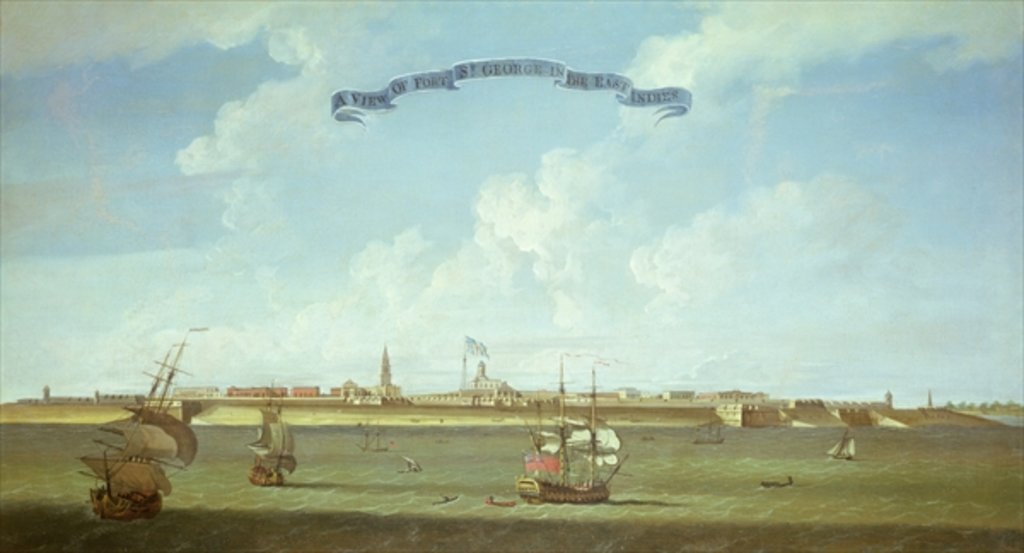 Detail of View of Fort St. George in the East Indies by English School