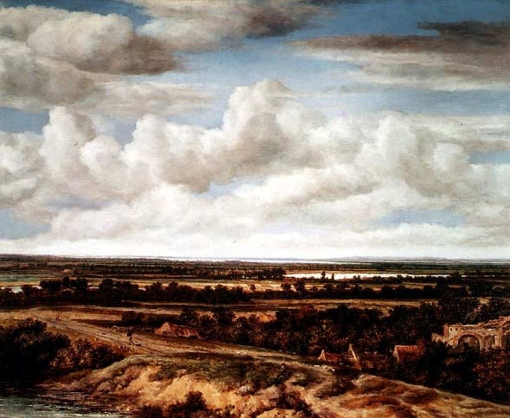 Detail of An Extensive Landscape with a Road by a River, 1655 by Phillips de Koninck