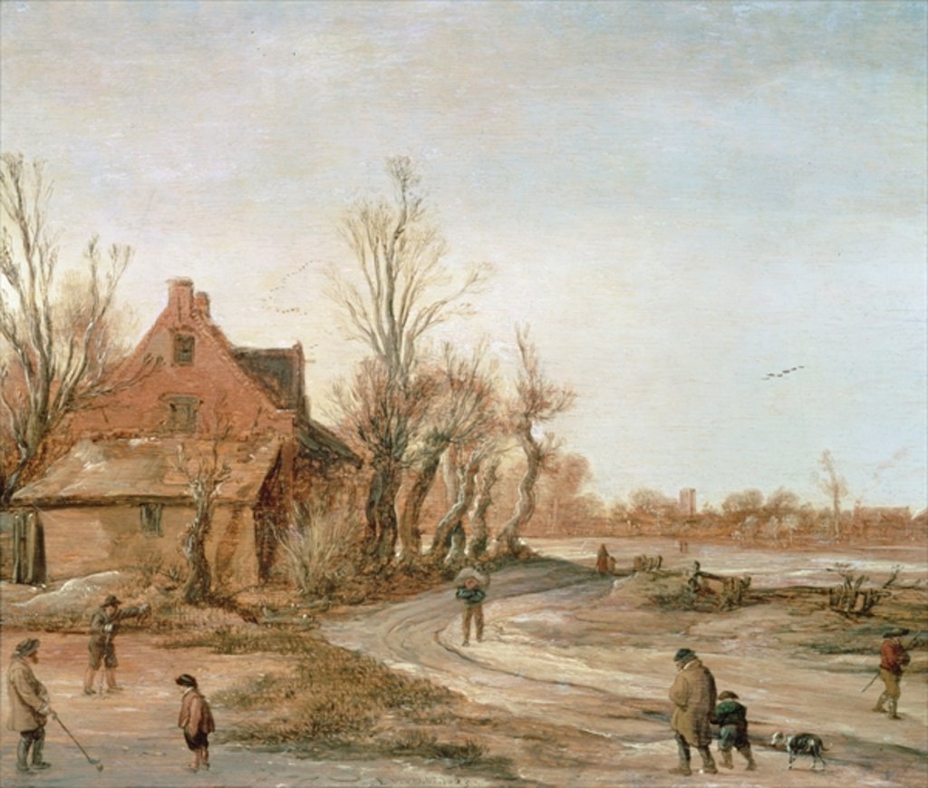Detail of Winter Landscape, 1623 by Esaias I van de Velde