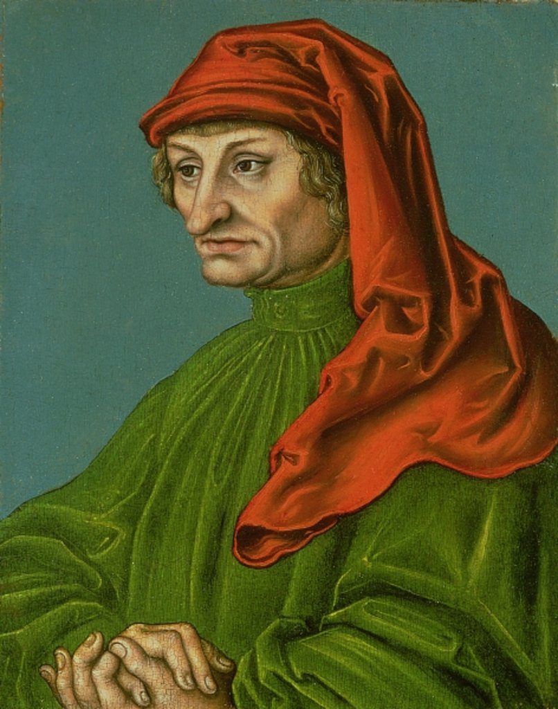 Detail of Portrait of a Man by Lucas the Elder Cranach