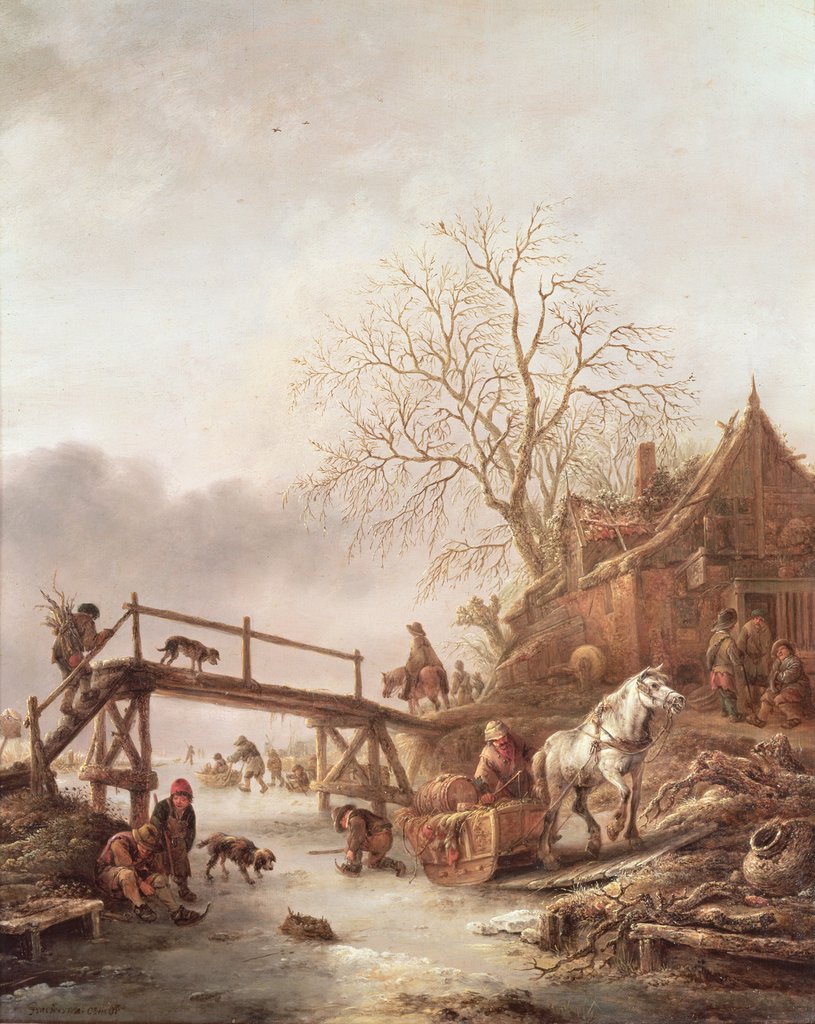 Detail of A Winter Scene, 1640s by Isack van Ostade