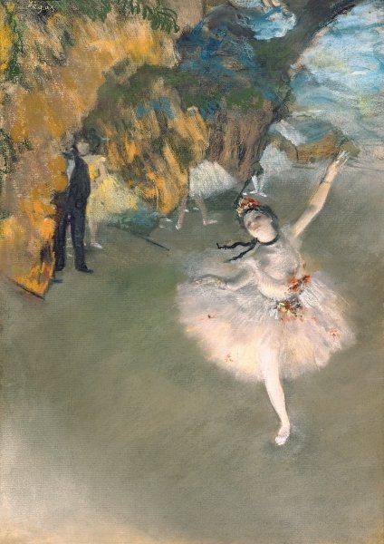Detail of The Star, or Dancer on the stage, c.1876-77 by Edgar Degas