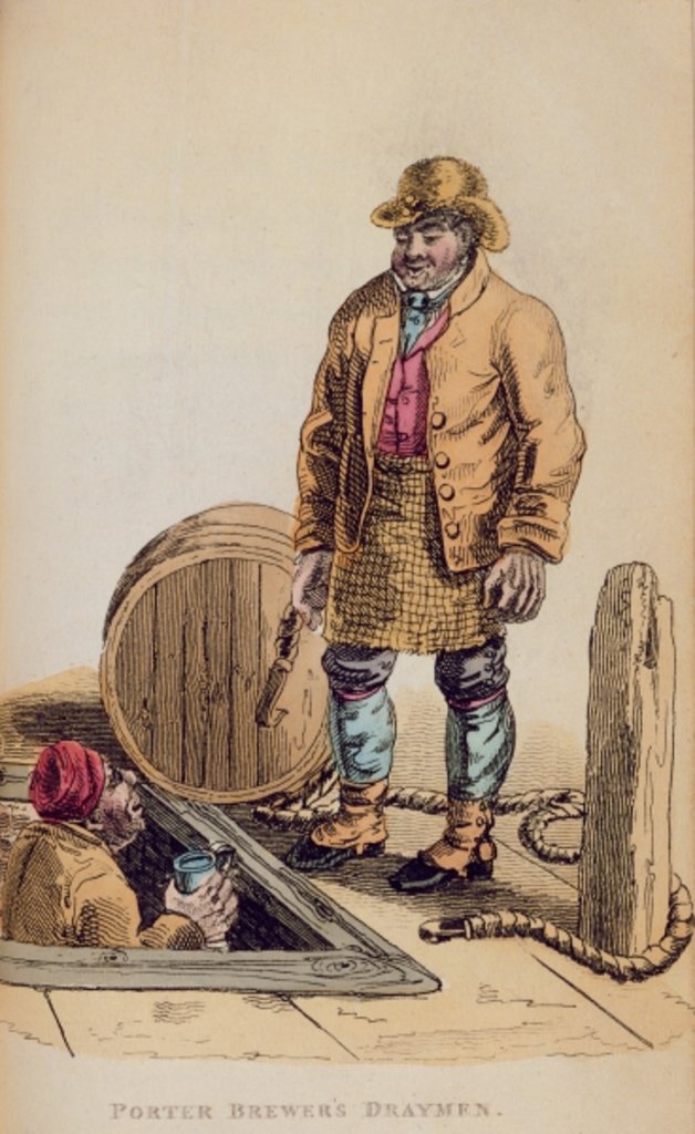 Detail of The Porter Brewer's Draymen from Ackermann's 'World in Miniature' by Frederic Shoberl
