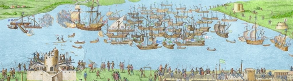 Detail of The Encampment of the English Forces near Portsmouth during the Battle of the Solent by James Basire