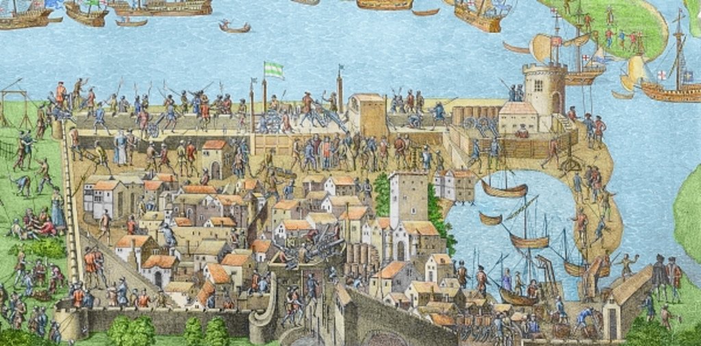 Detail of The Encampment of the English Forces near Portsmouth during the Battle of the Solent by James Basire