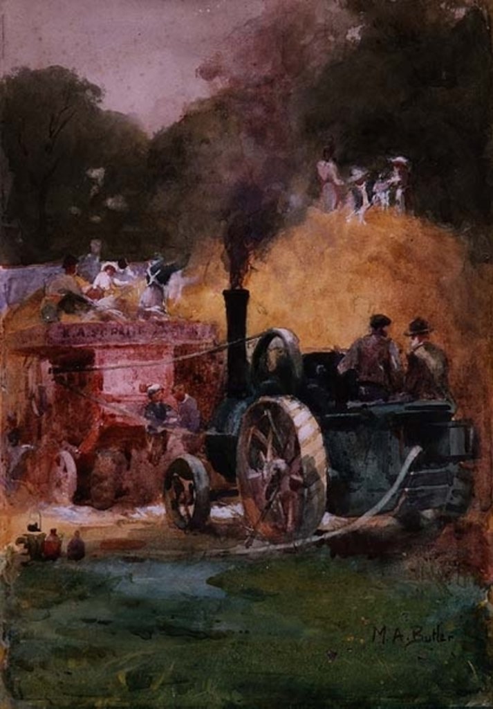 Detail of The Steam Thresher by Mildred Anne Butler