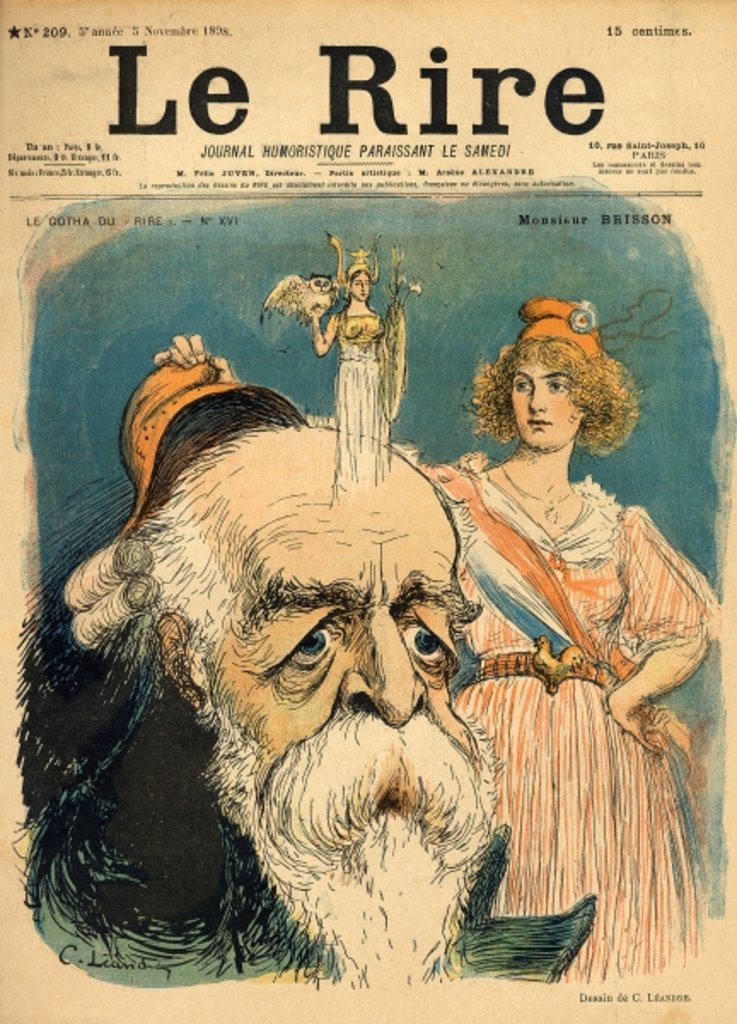 Detail of Caricature of Henri Brisson by Charles Leandre