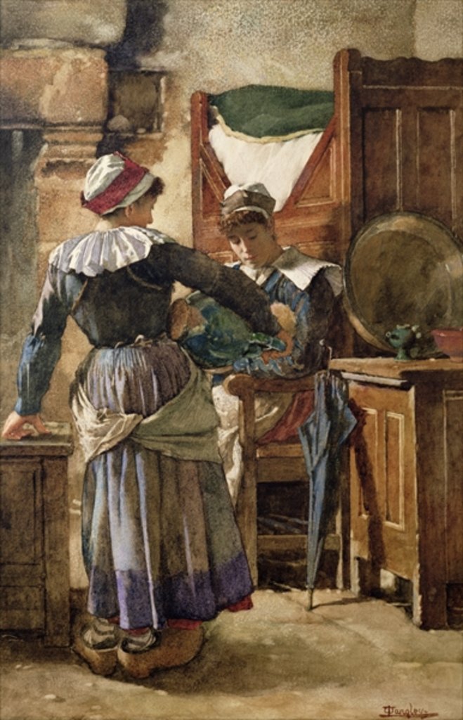 Detail of Her First Born by Walter Langley