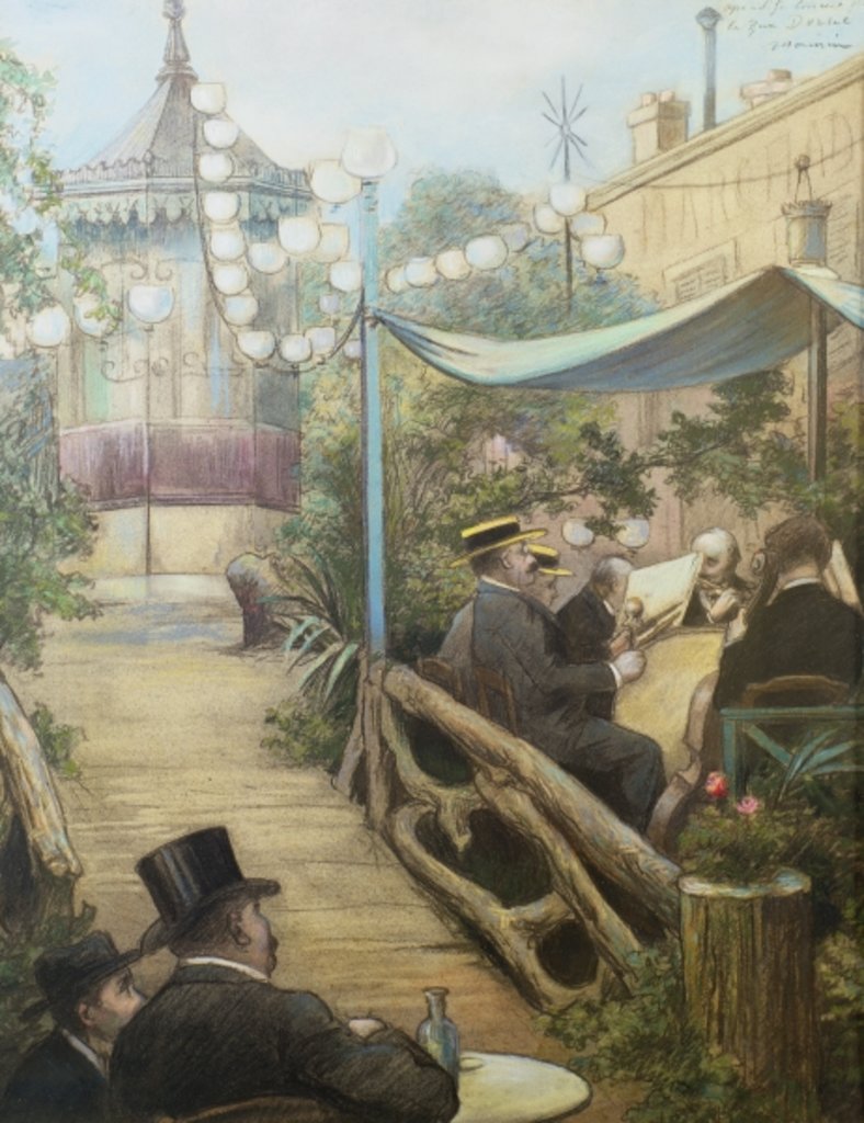 Detail of L'Aperitif Concert, Rue Dorsel by Charles Maurin