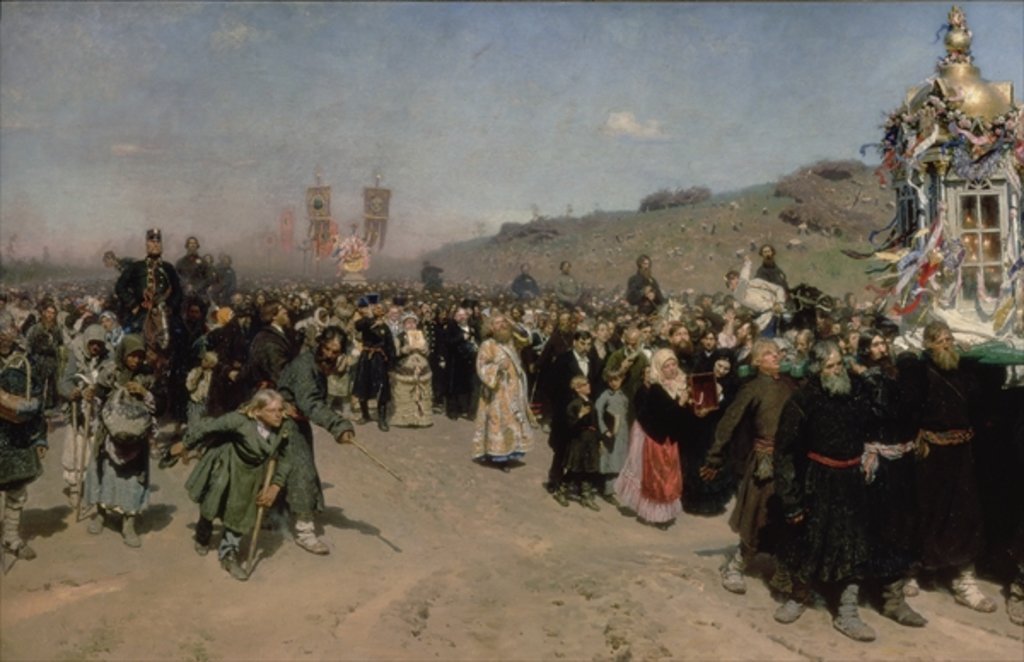 Detail of A Religious Procession in the Province of Kursk, 1880-83 by Ilya Efimovich Repin
