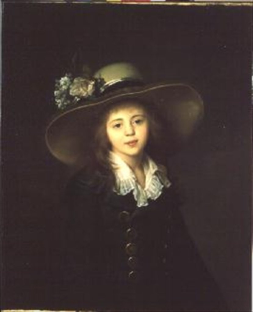 Detail of Portrait of Ekaterina Stroganov as a Child, 1780-89 by Jean Louis Voille