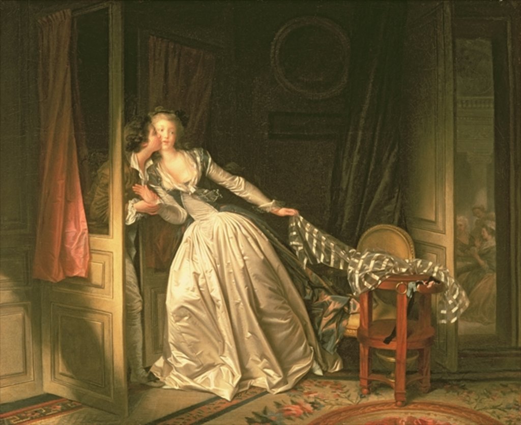 Detail of The Stolen Kiss, c.1788 by Jean-Honore Fragonard