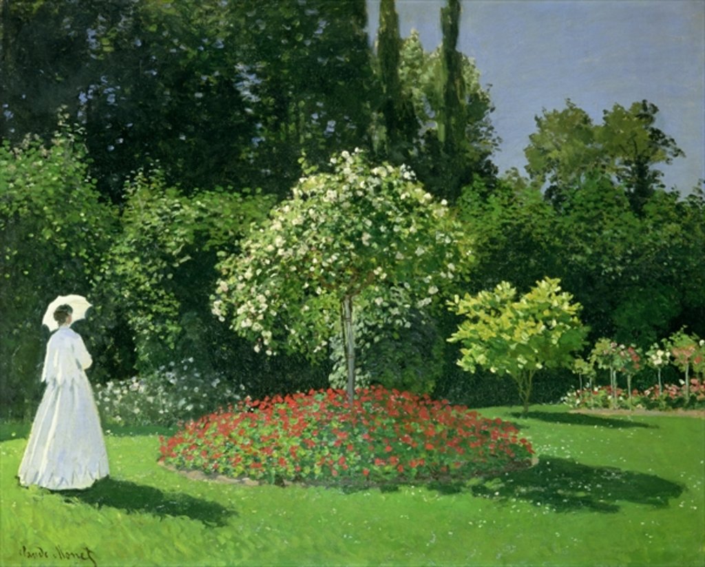 Detail of Jeanne Marie Lecadre in the Garden, 1866 by Claude Monet