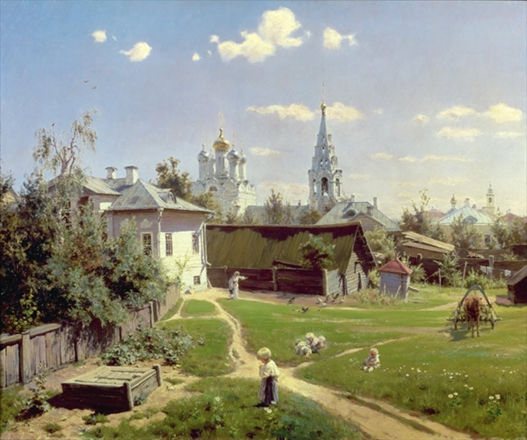 Detail of A Small Yard in Moscow, 1878 by Vasilij Dmitrievich Polenov