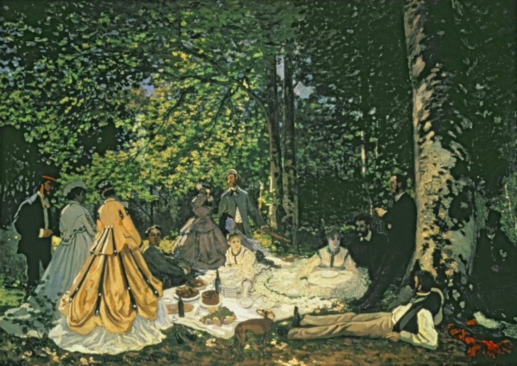 Detail of Le Déjeuner sur l'herbe, 1866 by Claude Monet