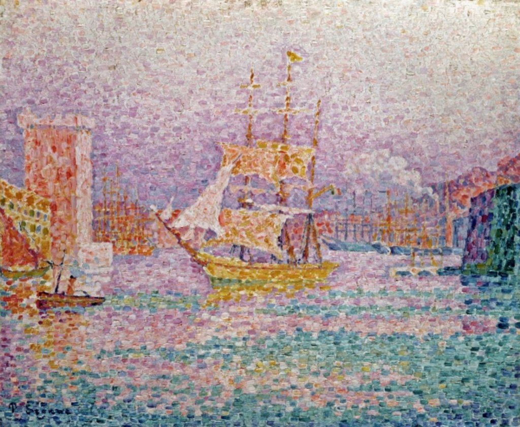 Detail of Harbour at Marseilles, c.1906 by Paul Signac