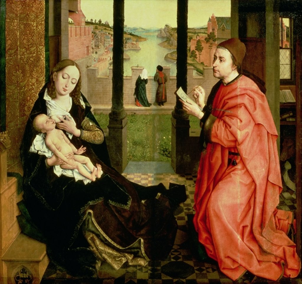 Detail of St. Luke Drawing a Portrait of the Virgin by Rogier van der Weyden