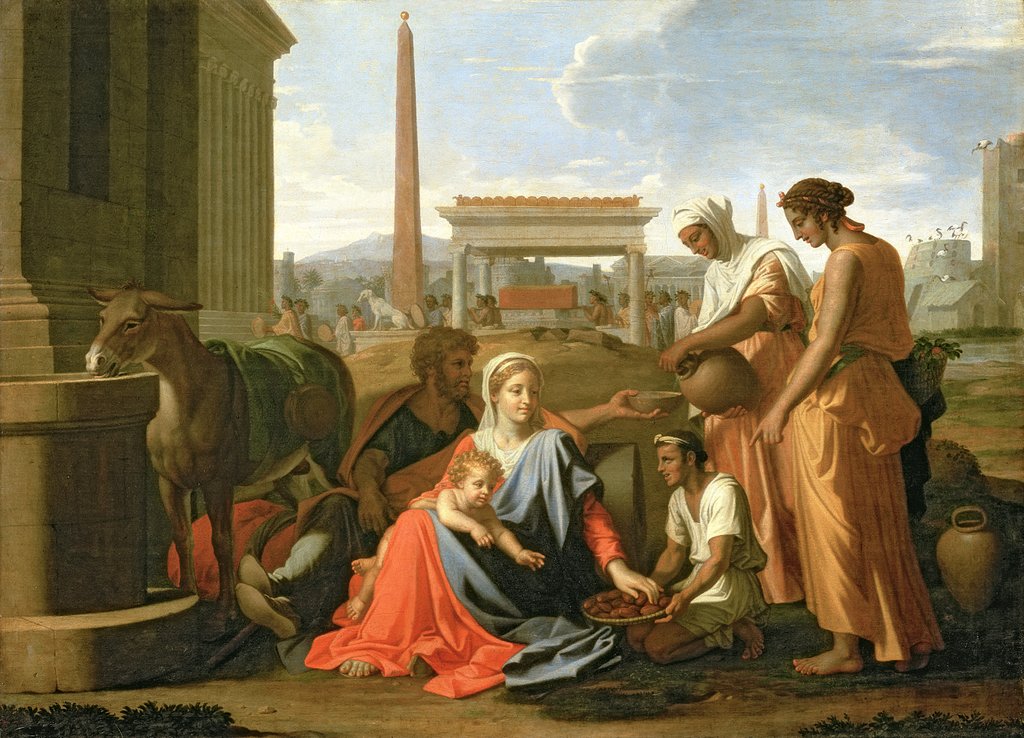 Detail of The Rest on the Flight into Egypt by Nicolas Poussin