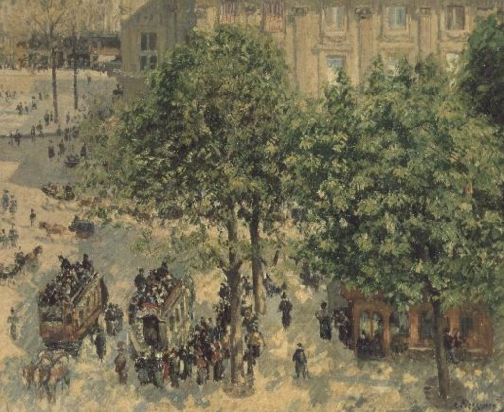 Detail of Place du Theatre-Francais, Spring, 1898 by Camille Pissarro