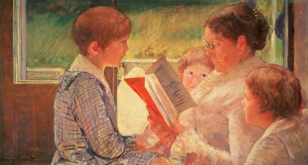Detail of Mrs Cassatt Reading to her Grandchildren, 1888 by Mary Stevenson Cassatt