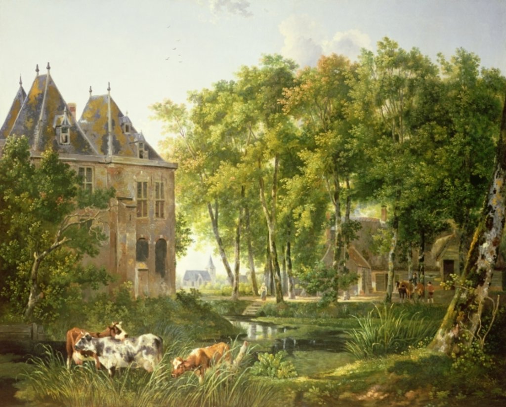 Detail of The Village Pond by Dutch School