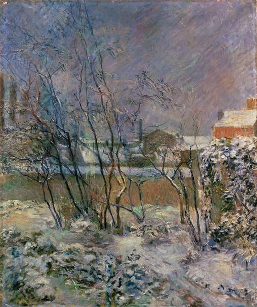 Detail of Garden in snow, 1883 by Paul Gauguin