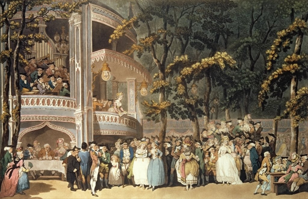 Detail of Vauxhall Gardens from Ackermann's 'Microcosm of London', 1809 by Thomas Rowlandson