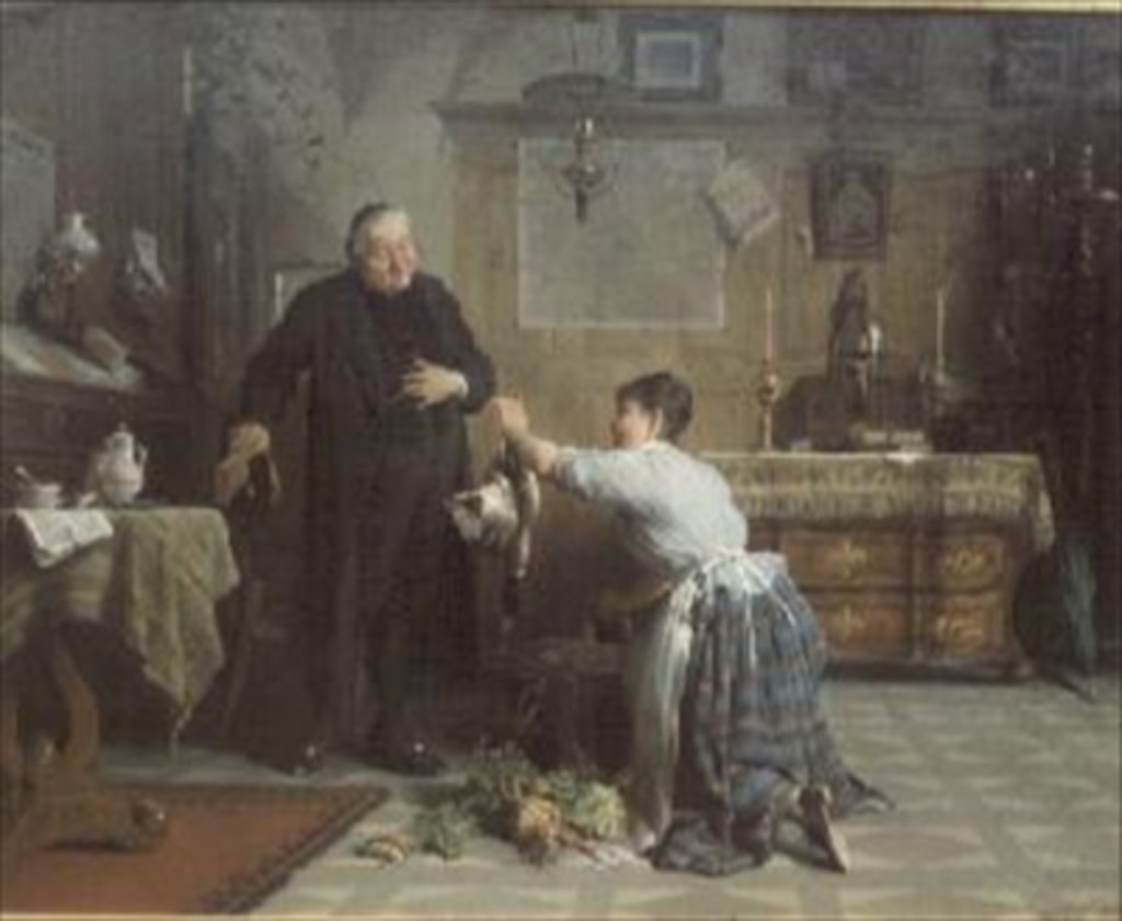 Detail of The Priest's Dinner by Peter Baumgartner