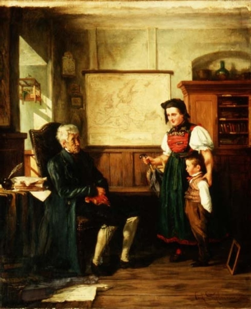 Detail of Entering the Practice, 1862 by Carl Schlosser