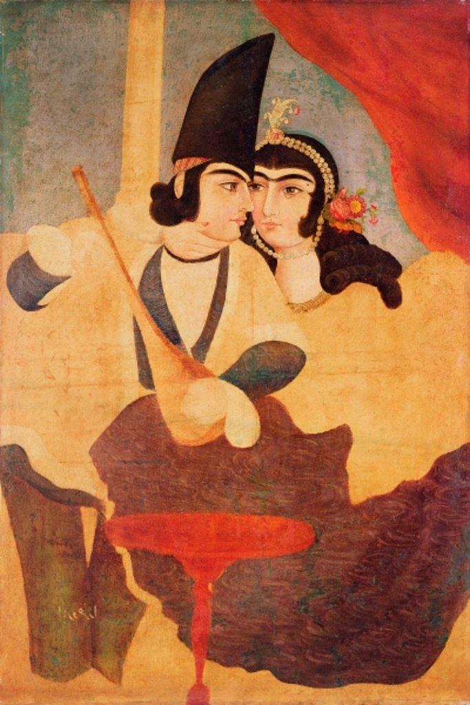 Detail of Courtier from the Court of Shah Abbas, Safavid period, 18th century by Anonymous