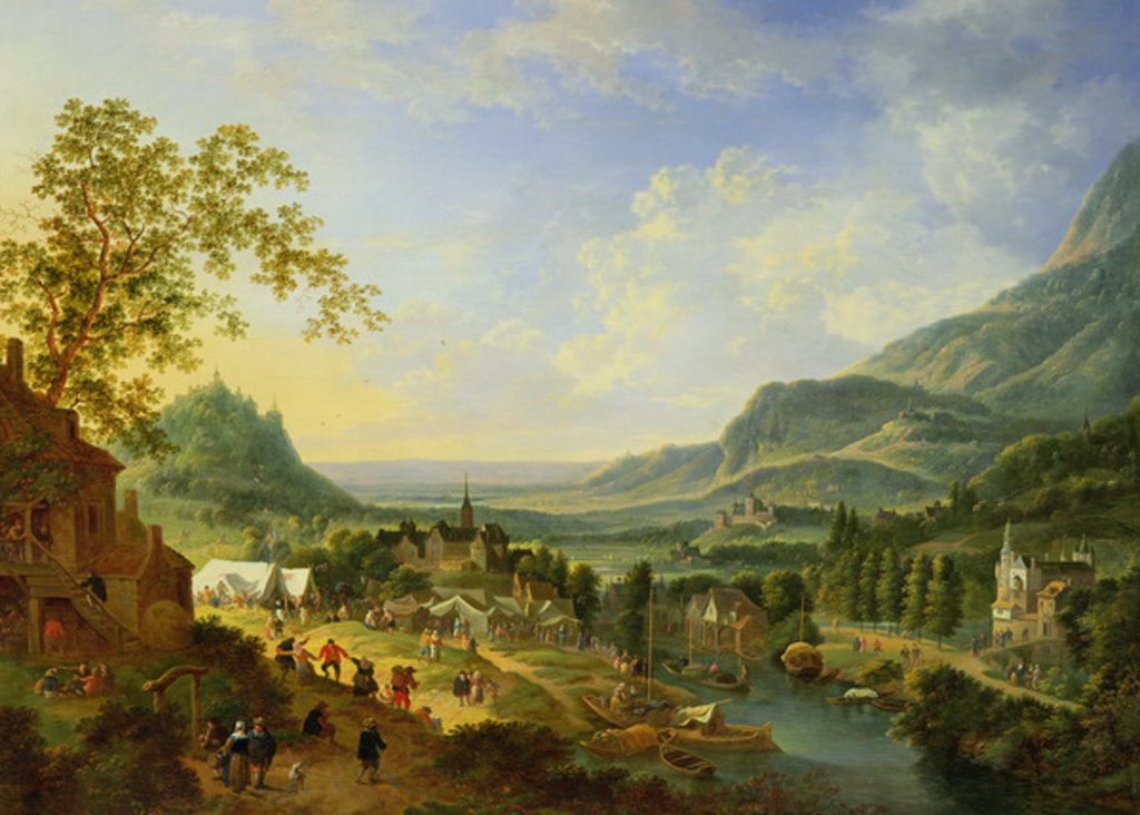 Detail of A Village Fete in the Rhine Valley by Jan the Elder Griffier