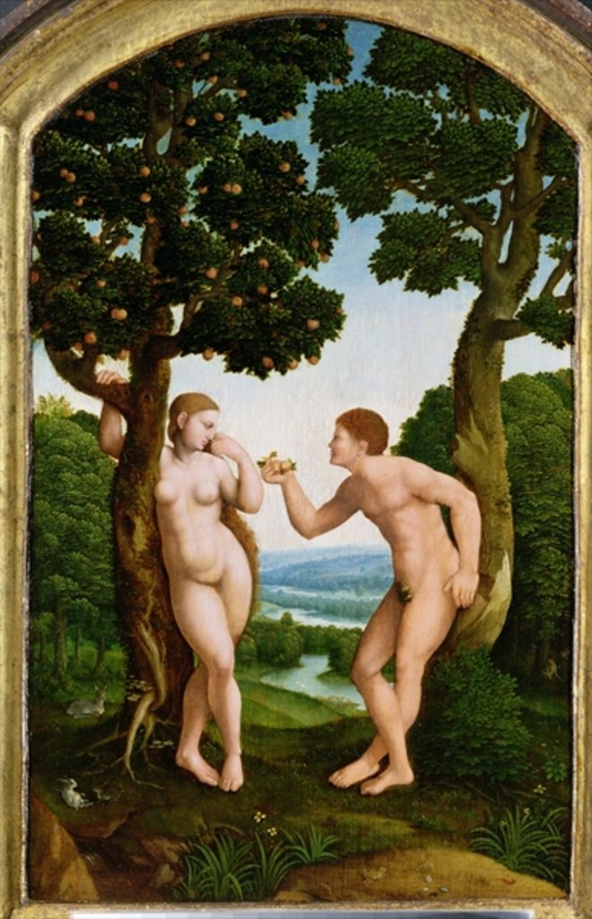 Detail of Adam and Eve in Paradise by Jan van Scorel