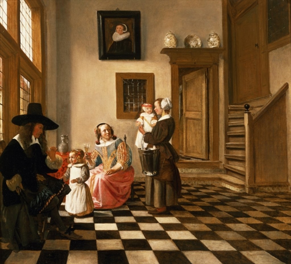Detail of A Family in an Interior by Hendrik van der Burgh