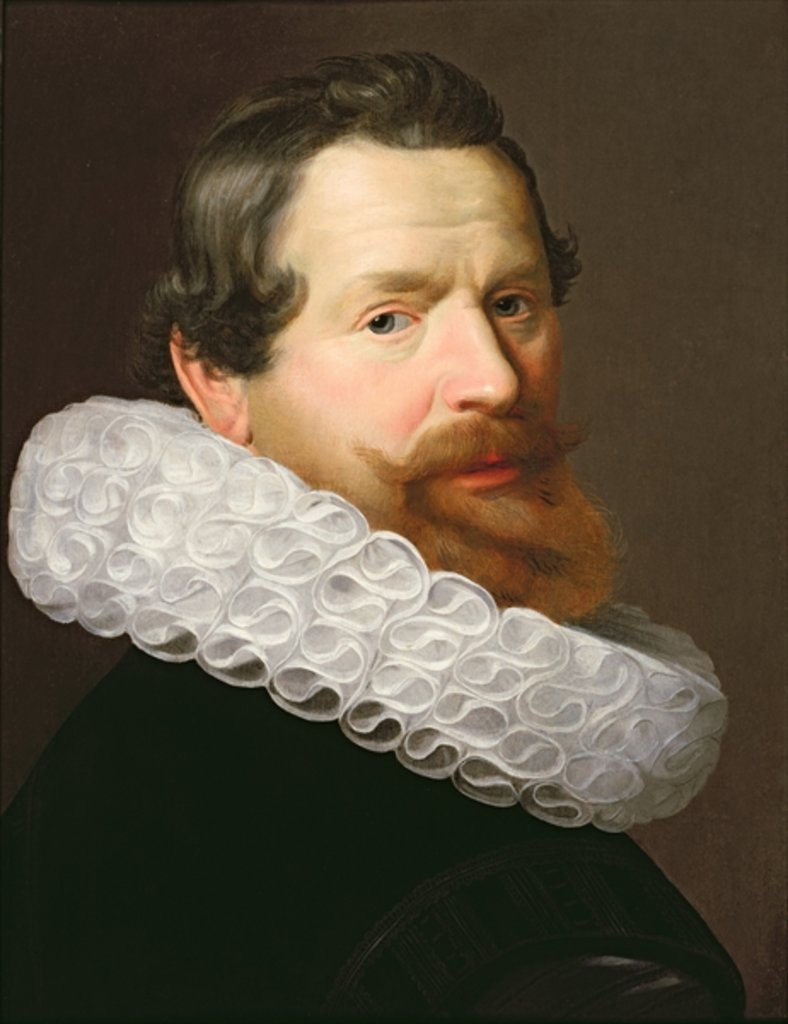 Detail of Portrait of a Man Wearing a Ruff by Dutch School