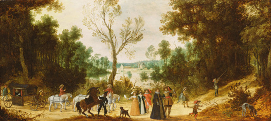 Detail of A Wooded Landscape by Sebastian Vrancx