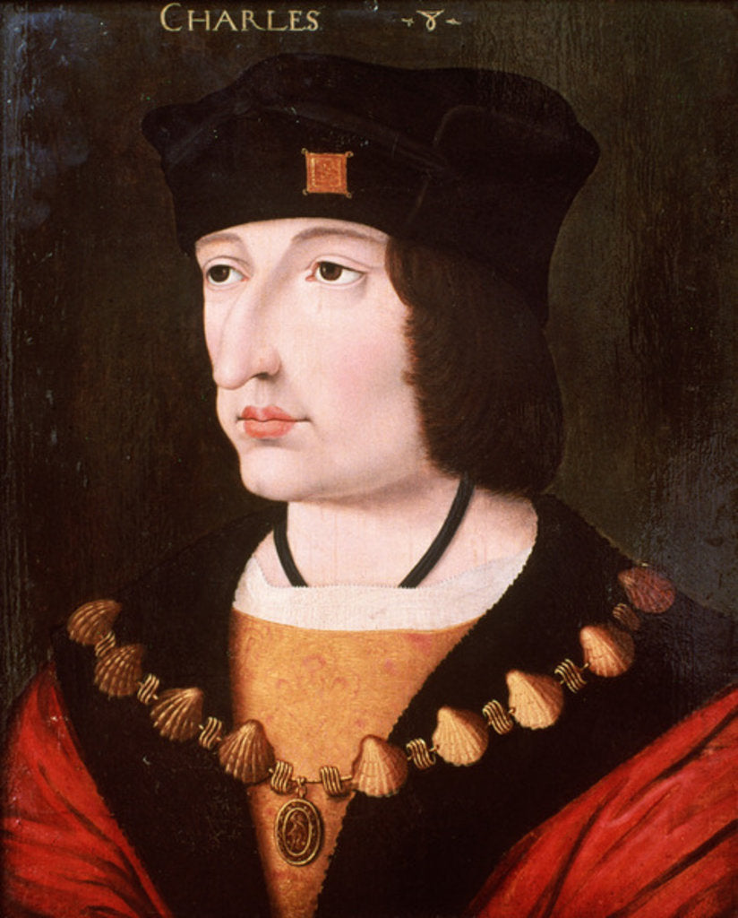Detail of Charles VIII of France by French School