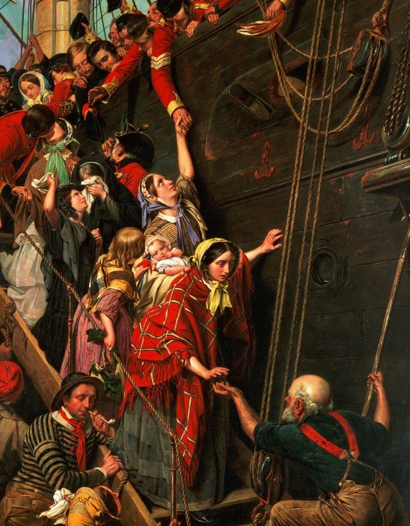 Detail of Eastward Ho! - August 1857, 1858 by Henry Nelson O'Neil