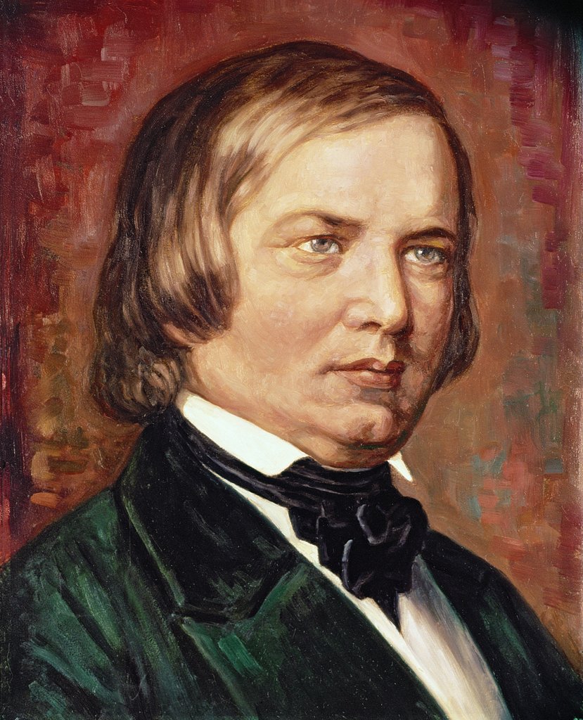 Detail of Portrait of Robert Schumann by Gustav Zerner