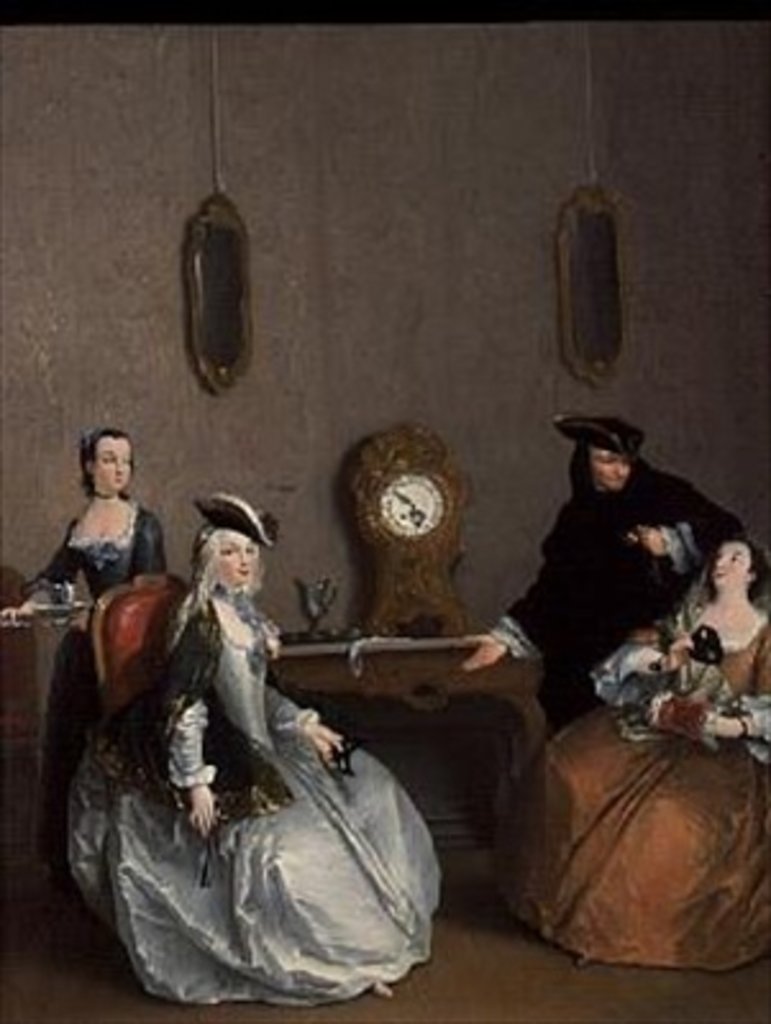 Detail of Group Preparing to go to a Masked Ball by Giuseppe Gobbis