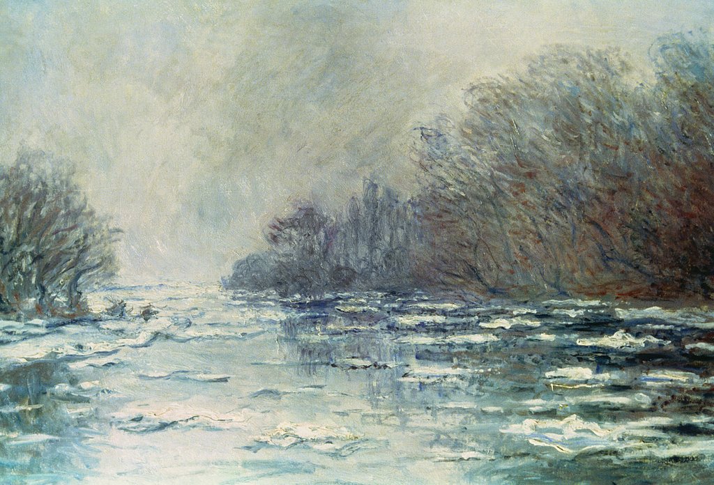 Detail of The Break up at Vetheuil, c.1883 by Claude Monet